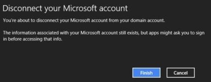 Disconnect your microsoft account
